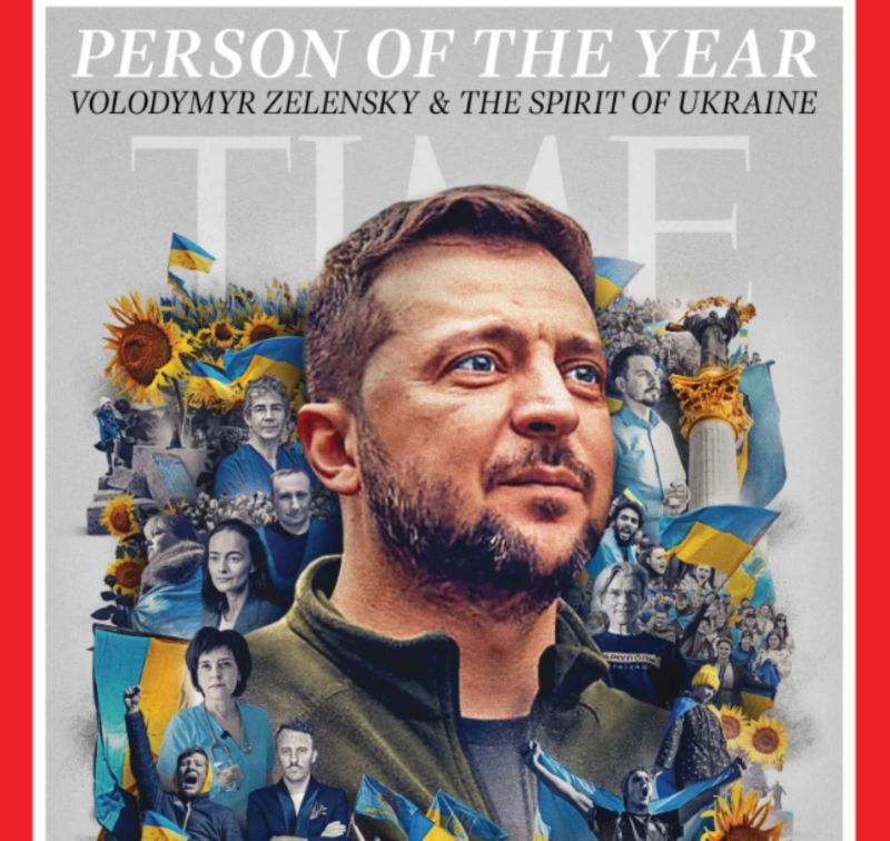 ▲美國「時代」（Time）雜誌將烏克蘭總統澤倫斯基以及「烏克蘭精神」評選為2022年年度風雲人物，以表彰該國在面對俄羅斯入侵時所展現的抵抗意志。（圖／翻攝自時代雜誌官網）