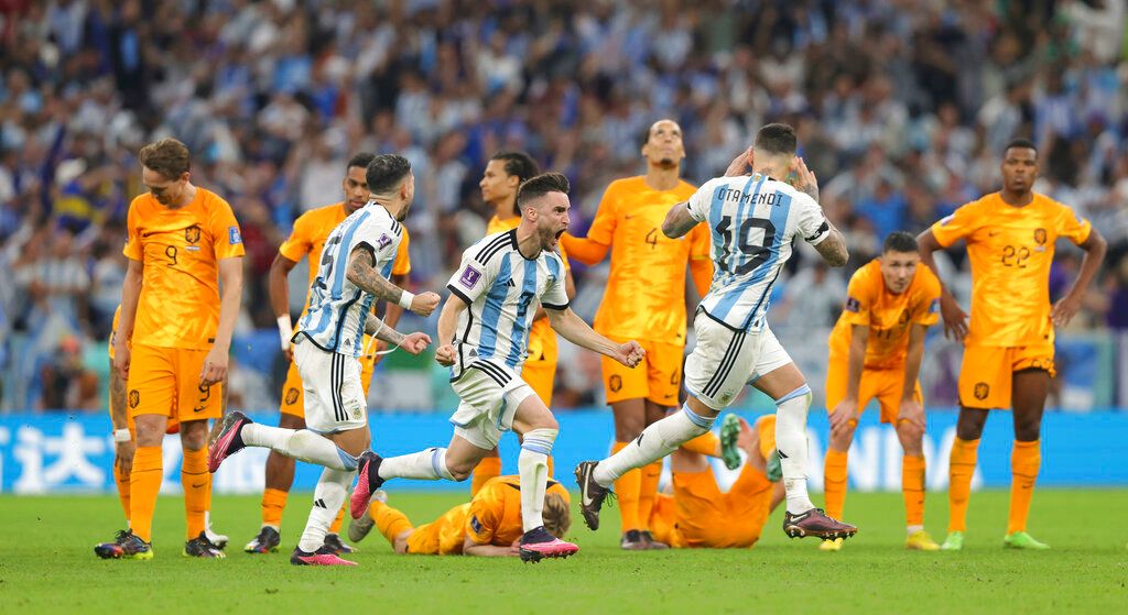 ▲2022卡達世界足球盃8強賽今（11）日踢完最後一場賽事，最終由克羅埃西亞、法國、摩洛哥以及阿根廷挺進四強。（圖／美聯社／達志影像）