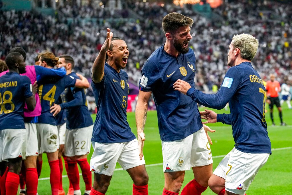 ▲法國隊取得世足比賽的勝利。（圖／美聯社／達志影像）