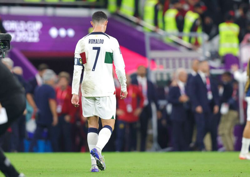 ▲「C羅」Cristiano Ronaldo告別世界盃。（圖／美聯社／達志影像）