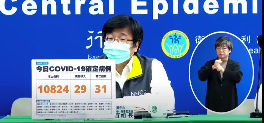 ▲指揮中心表示，今（12）日本土確診增10824例。（圖／指揮中心）