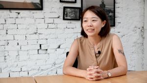 綠色和平專案主任唐安談減塑減廢,記者康仲誠攝,20221004 ▲綠色和平專案主任唐安談減塑減廢,記者康仲誠攝,20221004
