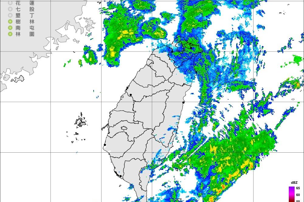 ▲氣象局針對基隆市、台北市、新北市、宜蘭縣發布大雨特報。（圖／中央氣象局）