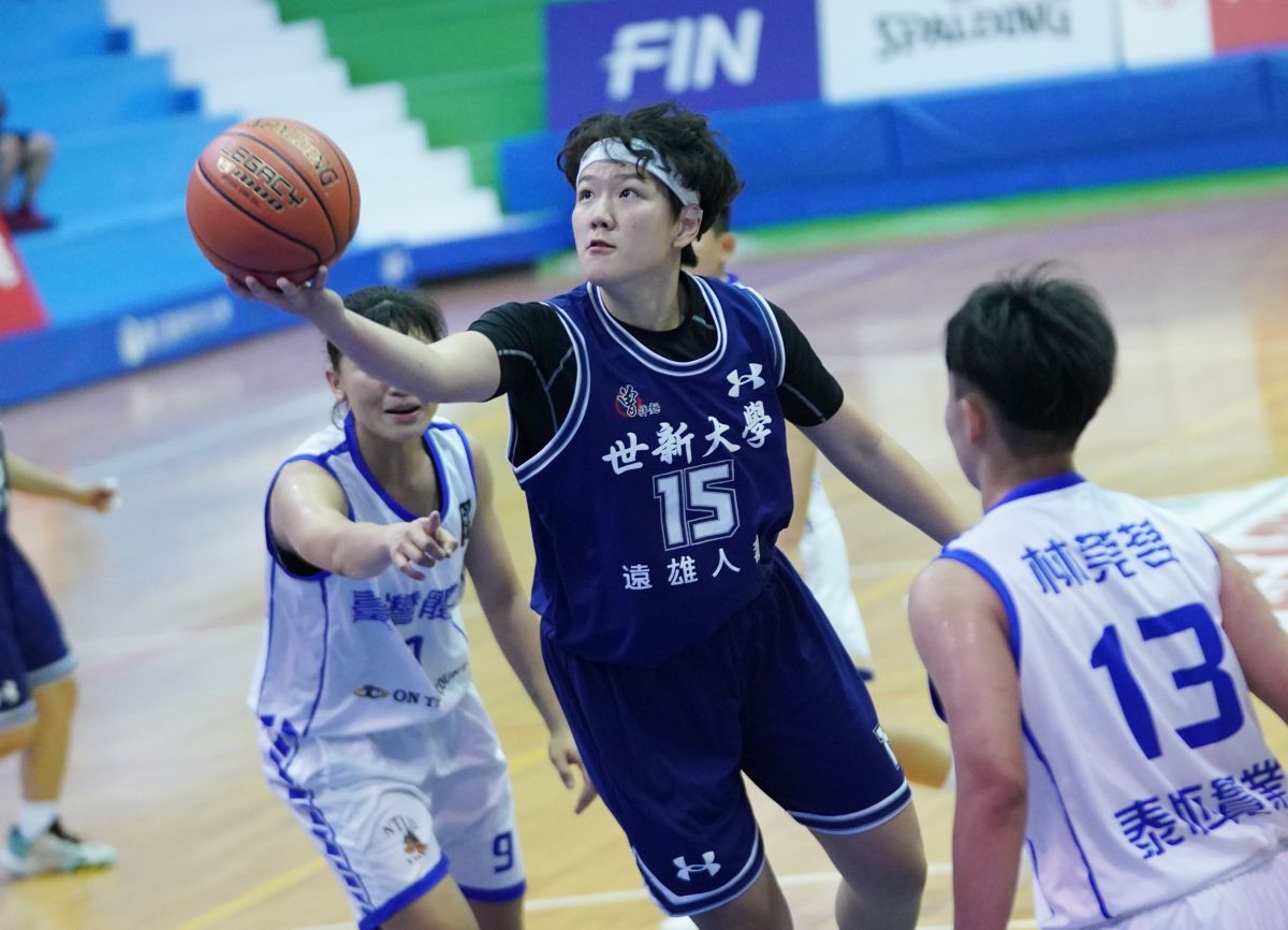 ▲世新大學大一新生蔡佑蓮全場最高19分。大專體總提供