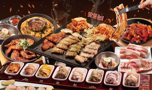 八色烤肉「馬鈴薯排骨鍋」才88元 Cass啤酒299無限暢飲 ▲韓國八色烤肉首創八種香料醃製豬五花肉吃法。(圖/翻攝自八色烤肉FB)