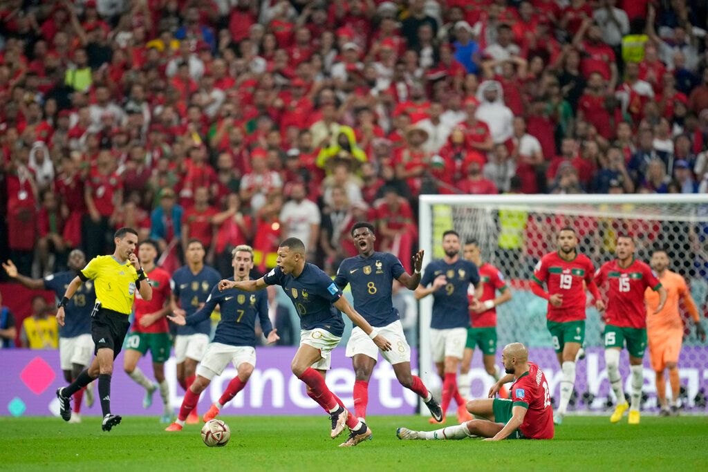 ▲法國後衛建功。（圖／美聯社／達志影像）