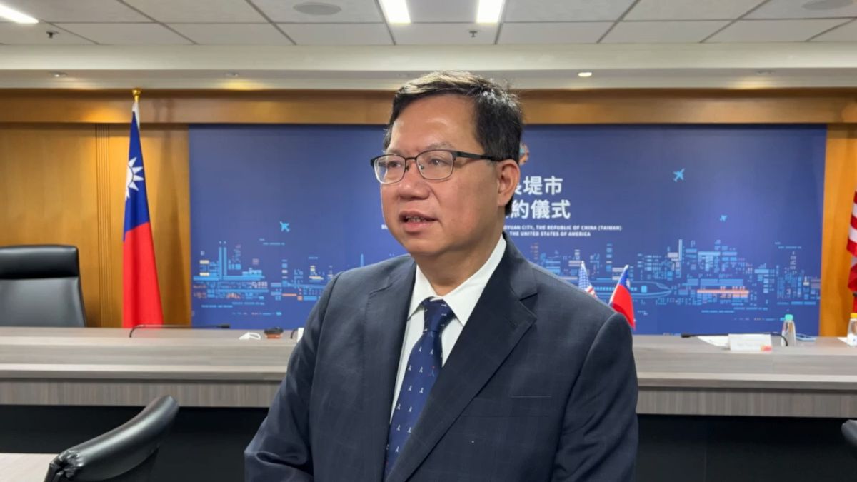 ▲針對「抗中保台」被反操作成「戰爭恐懼」，鄭文燦指出，將來在兩岸論述上，我們需要做一些調整。（圖／桃園市政府提供）