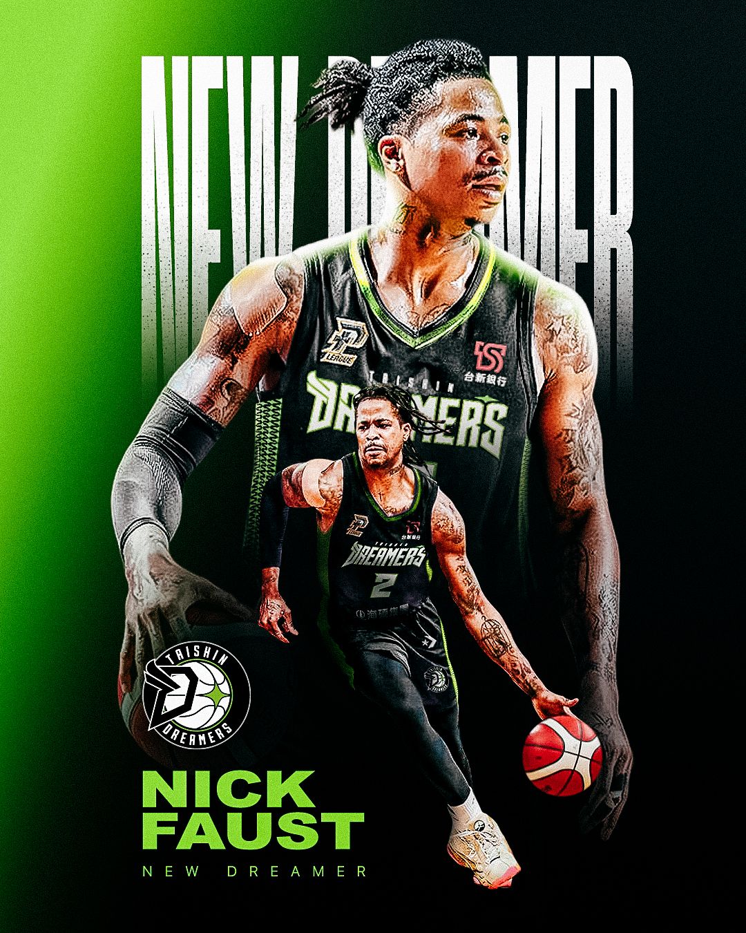 ▲得分機器福斯特（Nick Faust）加盟台新夢想家。（圖／夢想家提供）