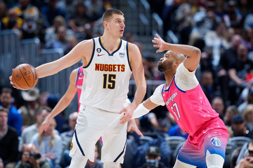 ▲Nikola Jokic轟本季新高43分。（圖／美聯社／達志影像）