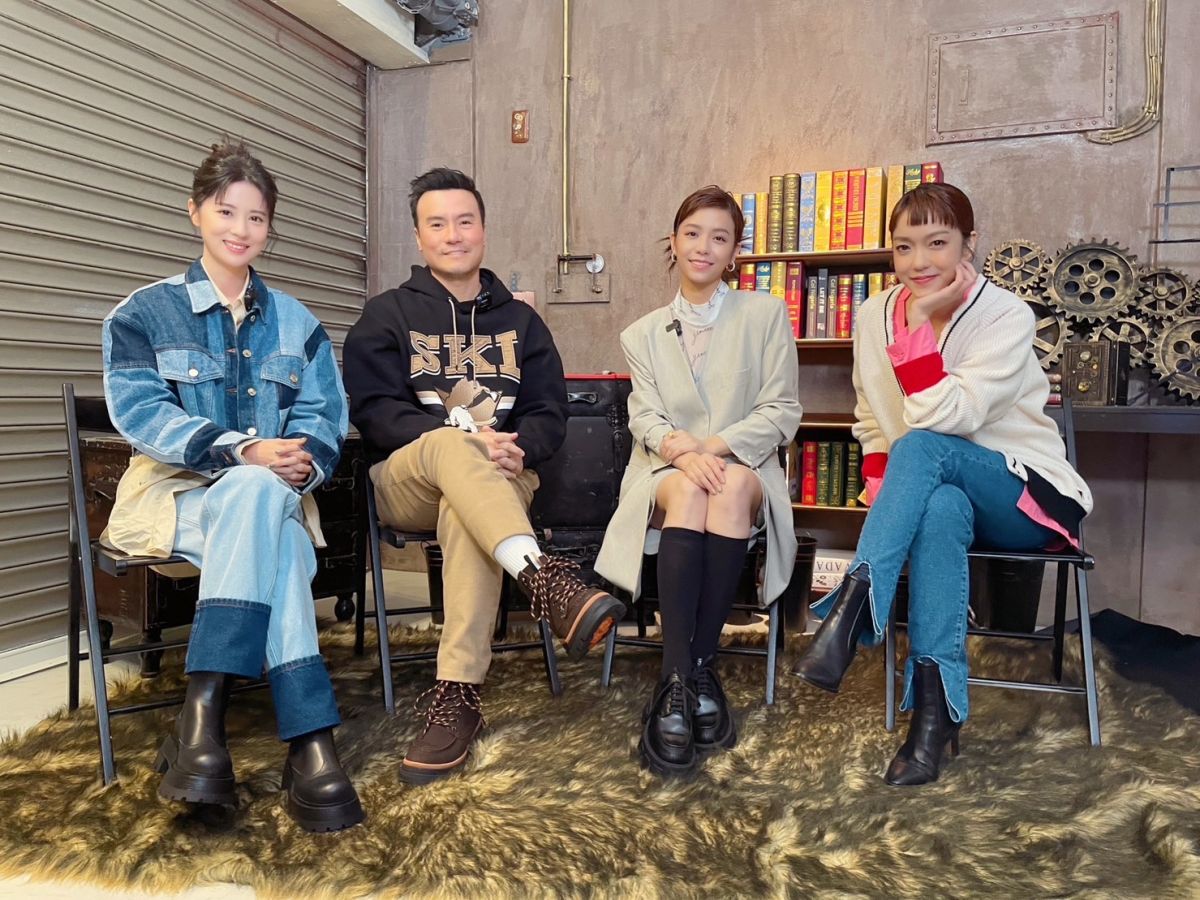 ▲左起林予晞、李銘忠、宋芸樺、李霈瑜分享《台灣犯罪故事》拍攝花絮。（圖／Disney+）