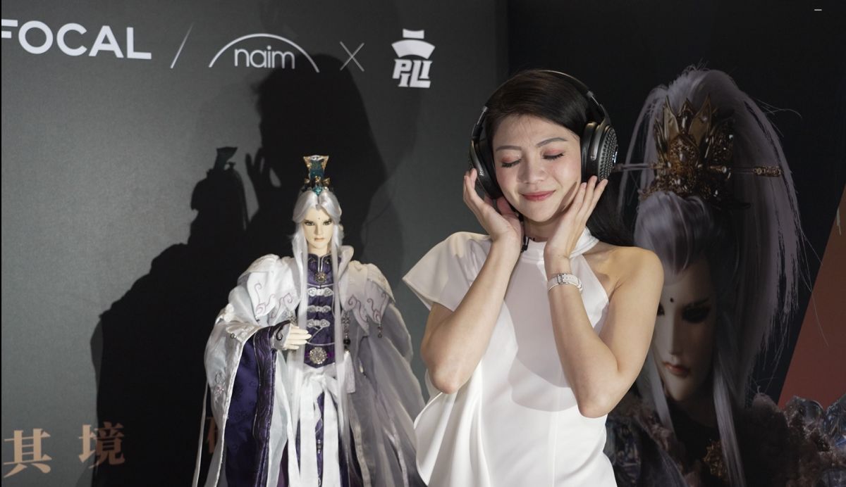 ▲Focal & naim台灣總代理音寶有限公司與霹靂跨界合作，在圓山飯店展出金馬獲獎英雄「素還真」。（圖／品牌提供）