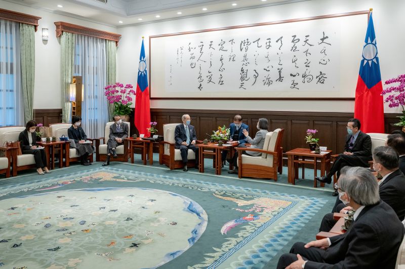 ▲總統蔡英文今日上午接見日本台灣交流協會會長大橋光夫。（圖／總統府提供）