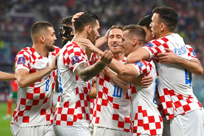▲克羅埃西亞進球後十分興奮的慶祝。（圖／美聯社／達志影像）