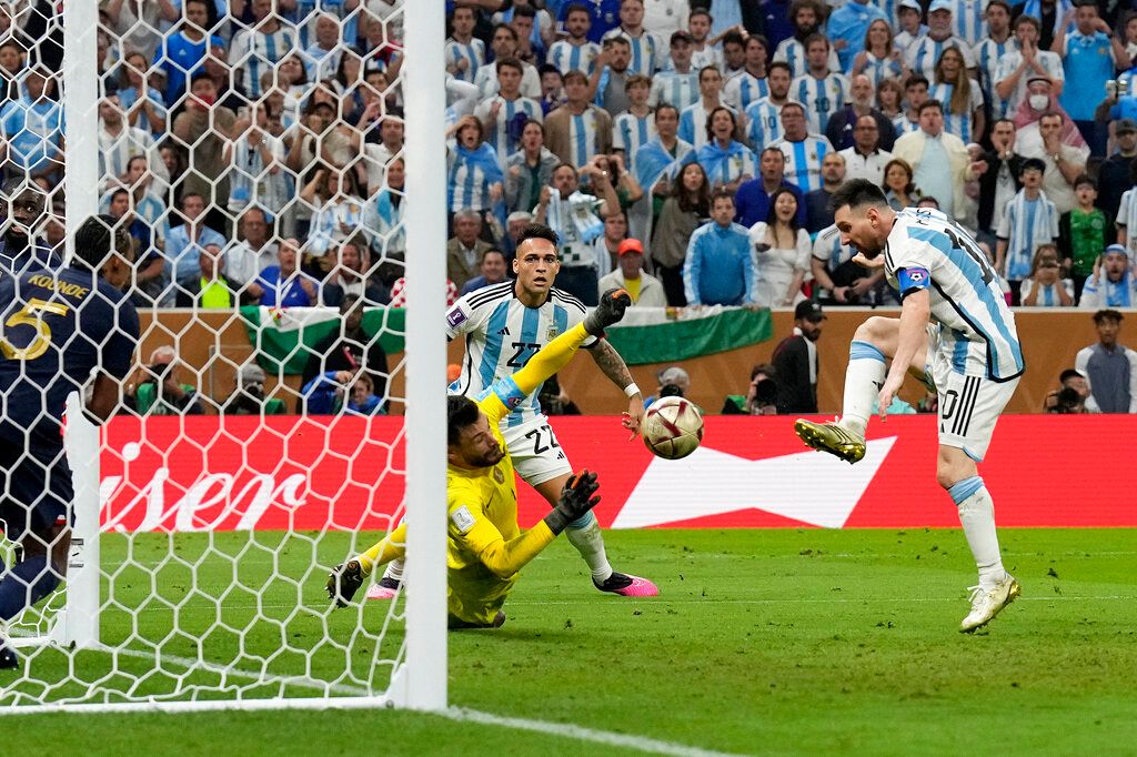 ▲梅西補射助阿根廷超前（圖／美聯社／達志影像）