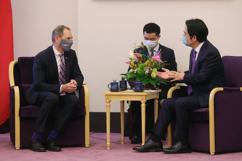 ▲副總統賴清德今日接見美國聯邦眾議員匡希恆（John Curtis）訪問團。（圖／總統府提供）