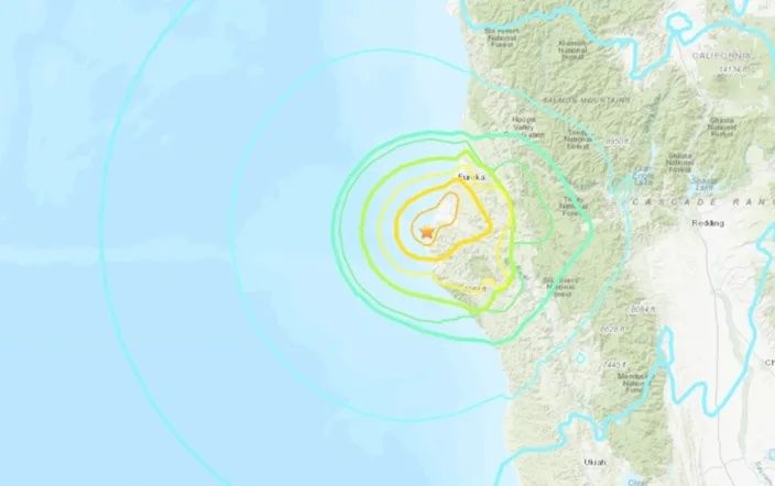 ▲加州北海岸20日發生規模6.4地震。（圖／翻攝自USGS）