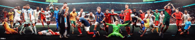 ▲2022FIFA世界盃精彩落幕，官方公布合成紀念照。（圖／翻攝自@FIFAWorldCup Twitter）