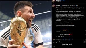 ▲梅西（Lionel Messi）奪冠貼文創下世界新紀錄。（圖／Instagram＠leomessi）