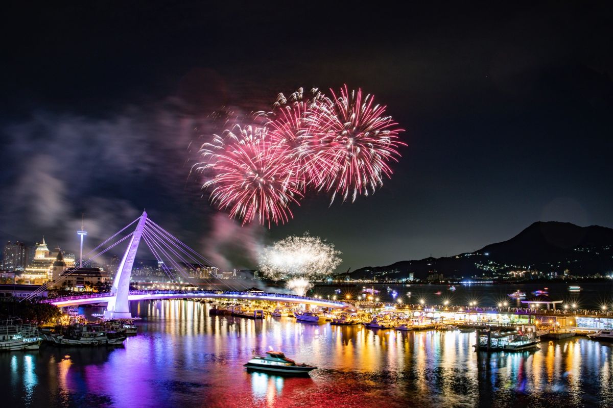 ▲2023年倒數10天！還沒規劃跨年的朋友不妨來看看新北跨河煙火，今年繼續挑戰全台最早煙火，「兩岸三地」淡水、八里9大最佳觀賞地點曝光璀璨迎新年！（示意圖／取自新北旅客臉書粉專）