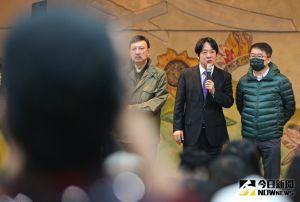 競選黨主席的首場政見會於三重登場,賴清德發表談話。 ▲競選黨主席的首場政見會於三重登場,賴清德發表談話。(圖/記者葉政勳攝,2022.12.21)