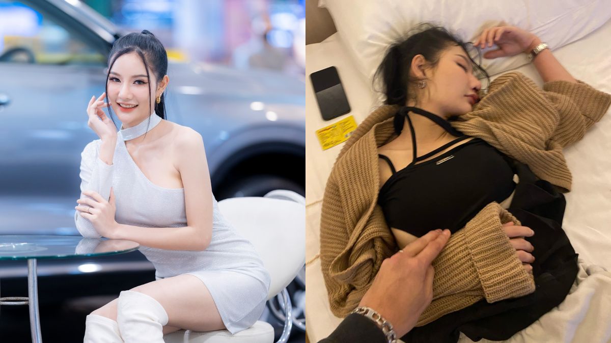 ▲泰國網紅喝了一杯來路不明的酒之後當場昏迷，身體也出現恐怖異狀。（圖／翻攝自Atittaya Chaiyasing FB）