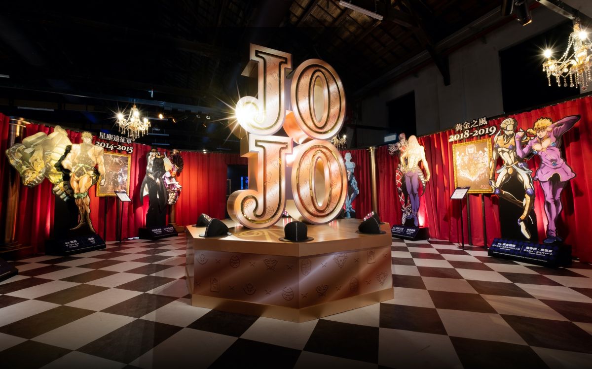 ▲把握聖誕節假期！JOJO的奇妙冒險《黃金之心》動畫十週年特展，將於12月23日一路開展至至2023年3月5日。（圖／木棉花提供）
