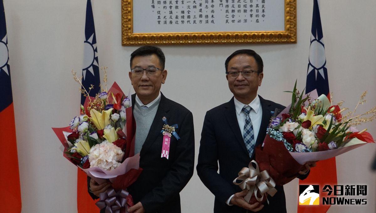 ▲國民黨許修睿（左）、余邦彥（右）連任新竹市正副議長。（圖／記者呂炯昌攝，2022.12.25）