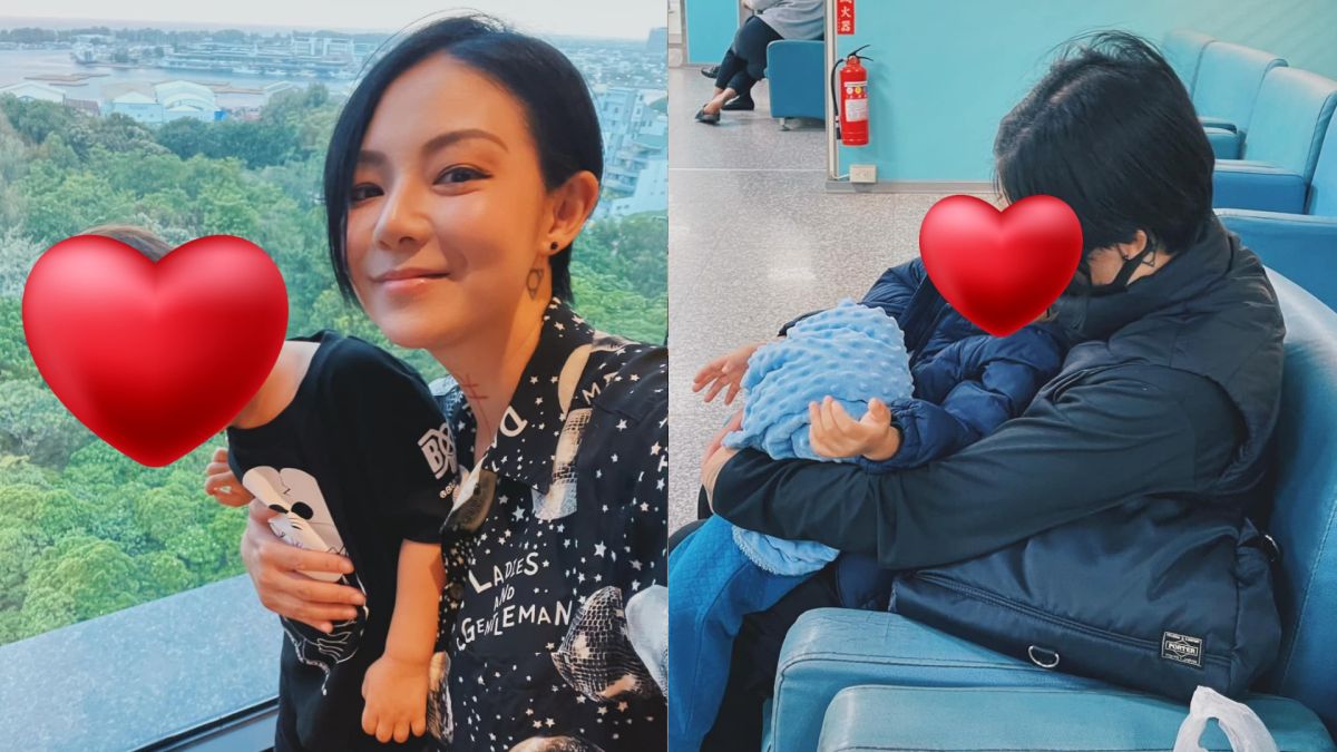 ▲歐陽靖兒子因不明原因急性腸胃炎，平安夜送急診。（圖／翻攝自歐陽靖臉書）