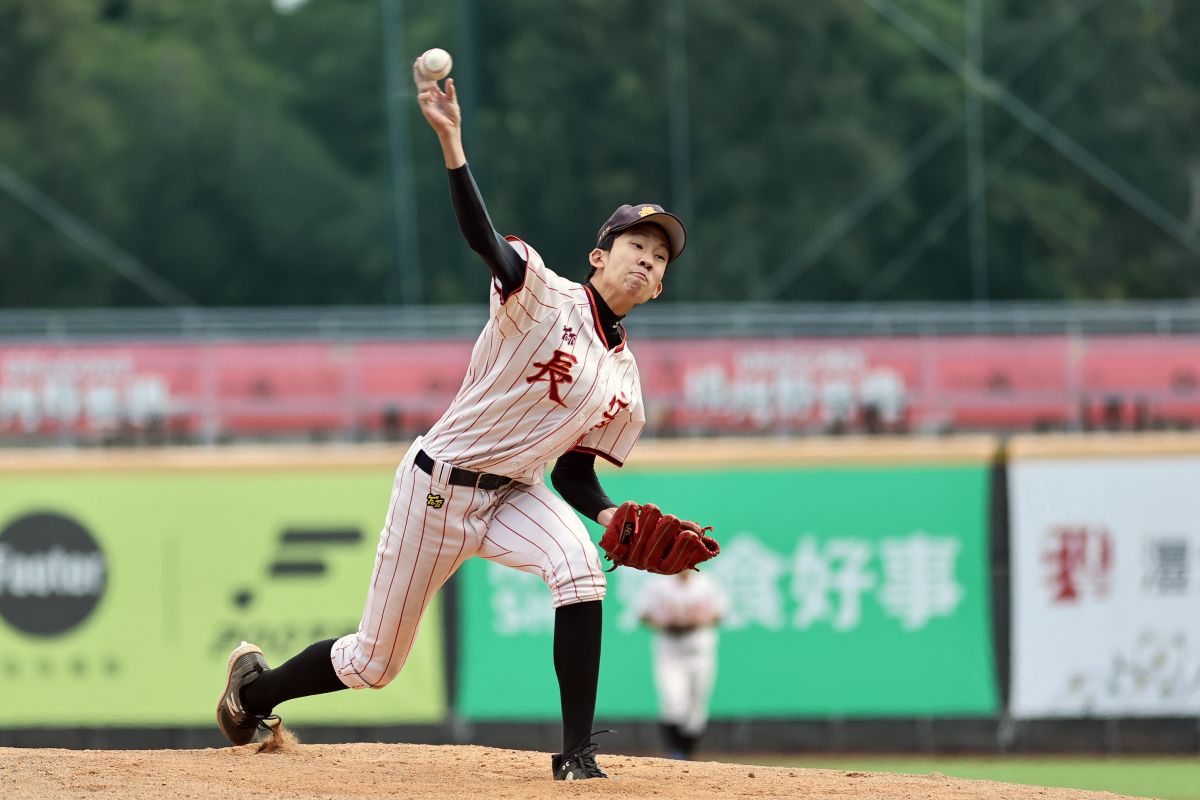 ▲台北長安國中先發投手黃宥銘。官方提供
