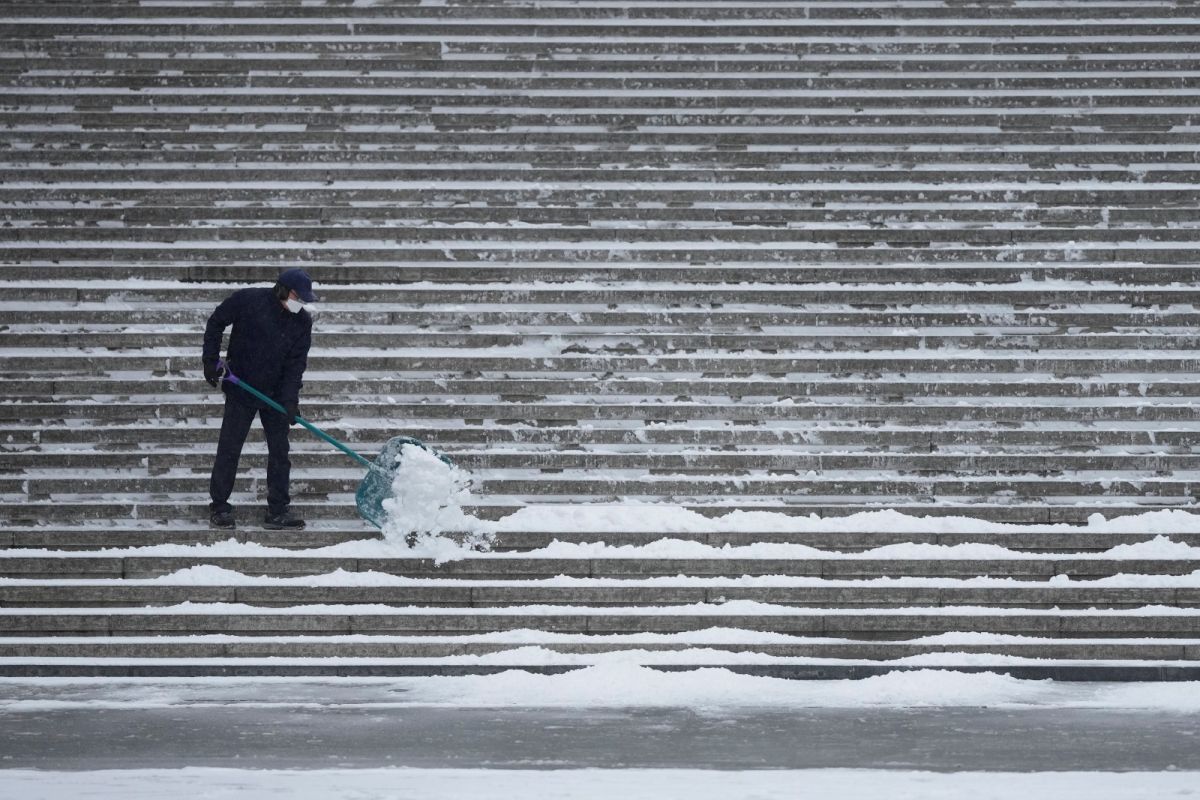 ▲韓國近日也遭受強烈寒流襲擊。（圖／美聯社／達志影像）