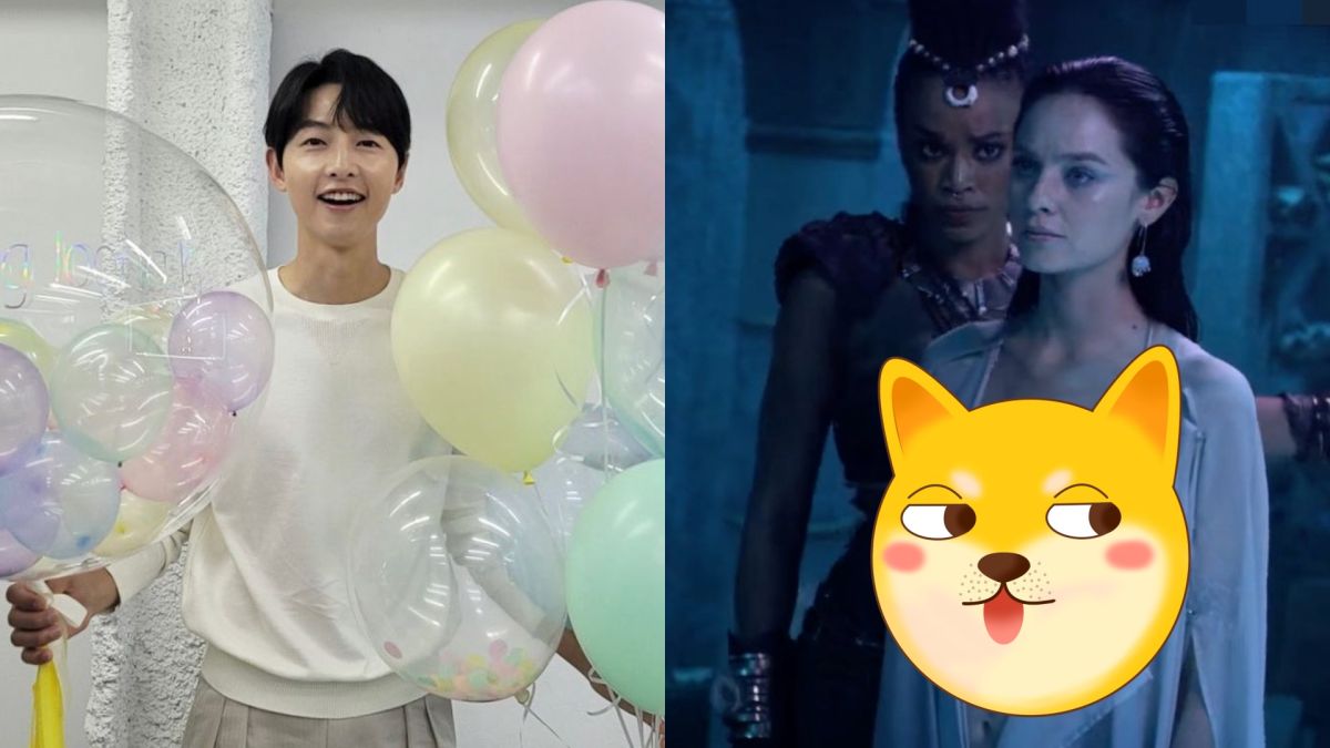 ▲宋仲基（左）英國女友凱蒂露易斯桑德斯（Katy Louise Saunders），大尺度拍片畫面被網友挖出。（圖／翻攝自宋仲基IG、電影畫面）