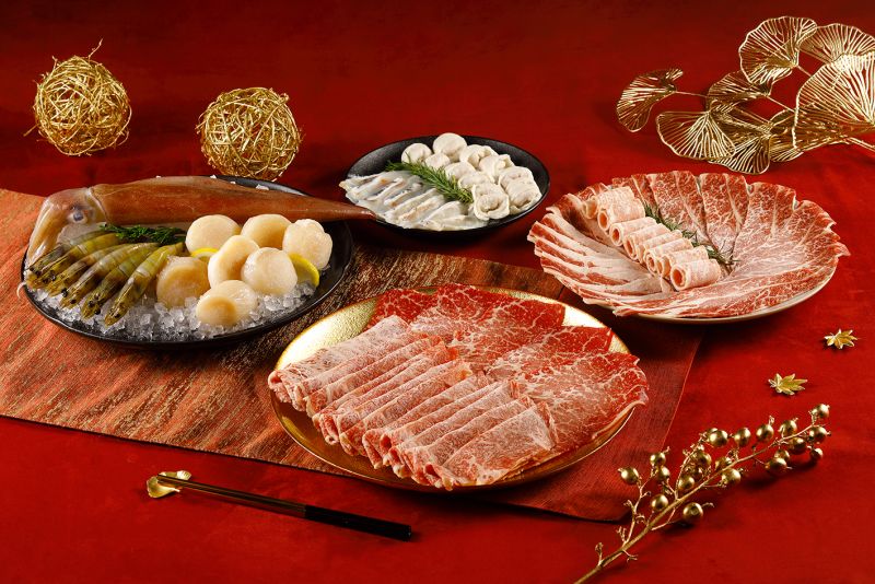 ▲美福食集農曆春節圍爐禮盒「美、日、澳和牛饗宴禮盒」優惠價6,988元。(圖/美福提供)