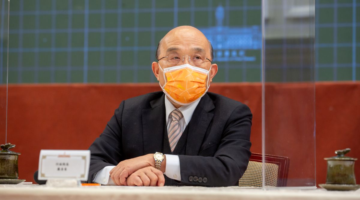 ▲蘇貞昌今日向蔡英文辭去行政院長職務，並祝福新的行政團隊能夠做得更好，祈願台灣安好，民豐國富。（圖／總統府提供）