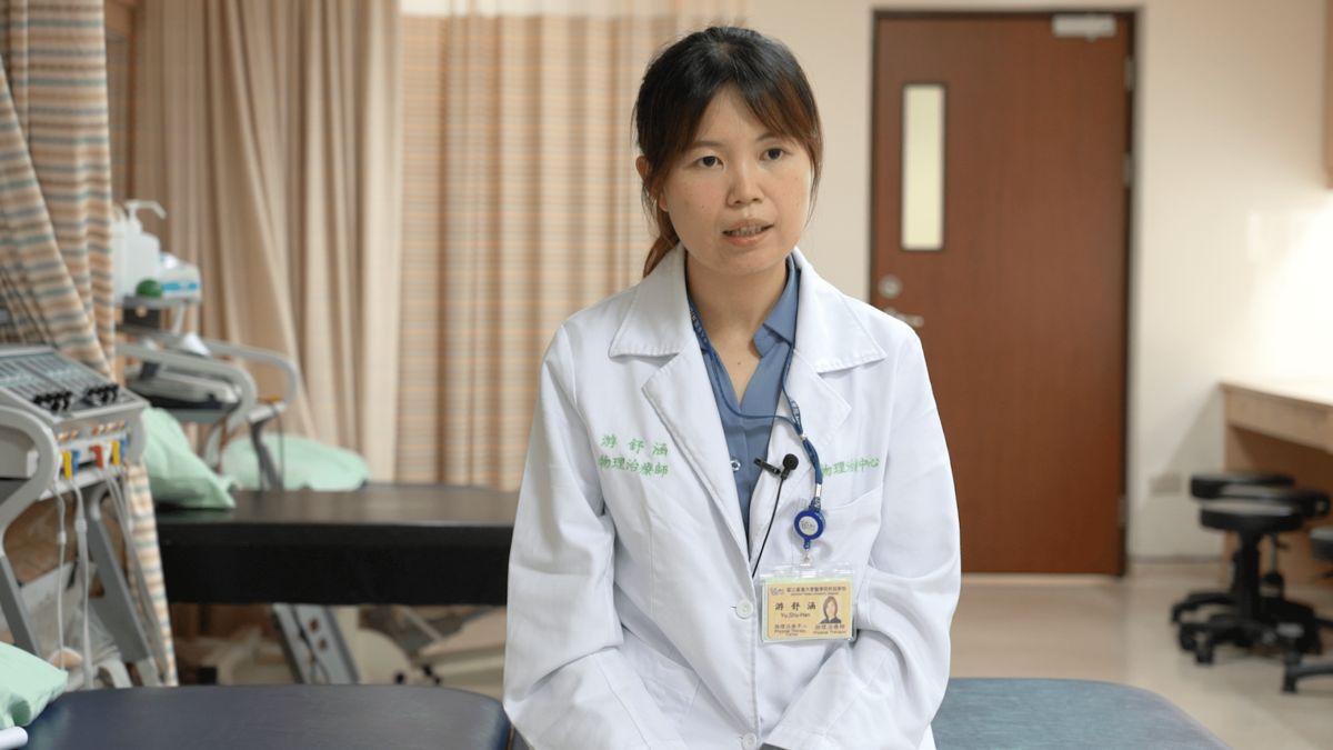 ▲台大醫院物理治療師游舒涵。（圖／記者陳建彰攝）