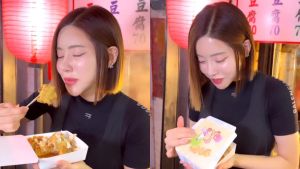 ▲SODA似乎非常熱愛台灣的美食，也讓粉絲很愛看她吃東西。（圖／翻攝自deejaysoda IG）