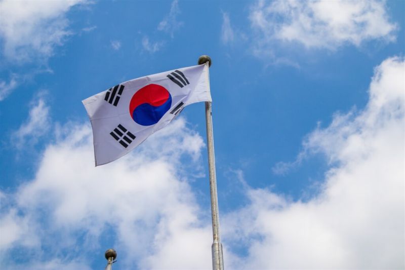 ▲針對韓國國會議員訪台、引發北京不滿一事，韓國外交部聲稱仍然尊重「一個中國」。韓國國旗。（圖／美聯社／達志影像）
