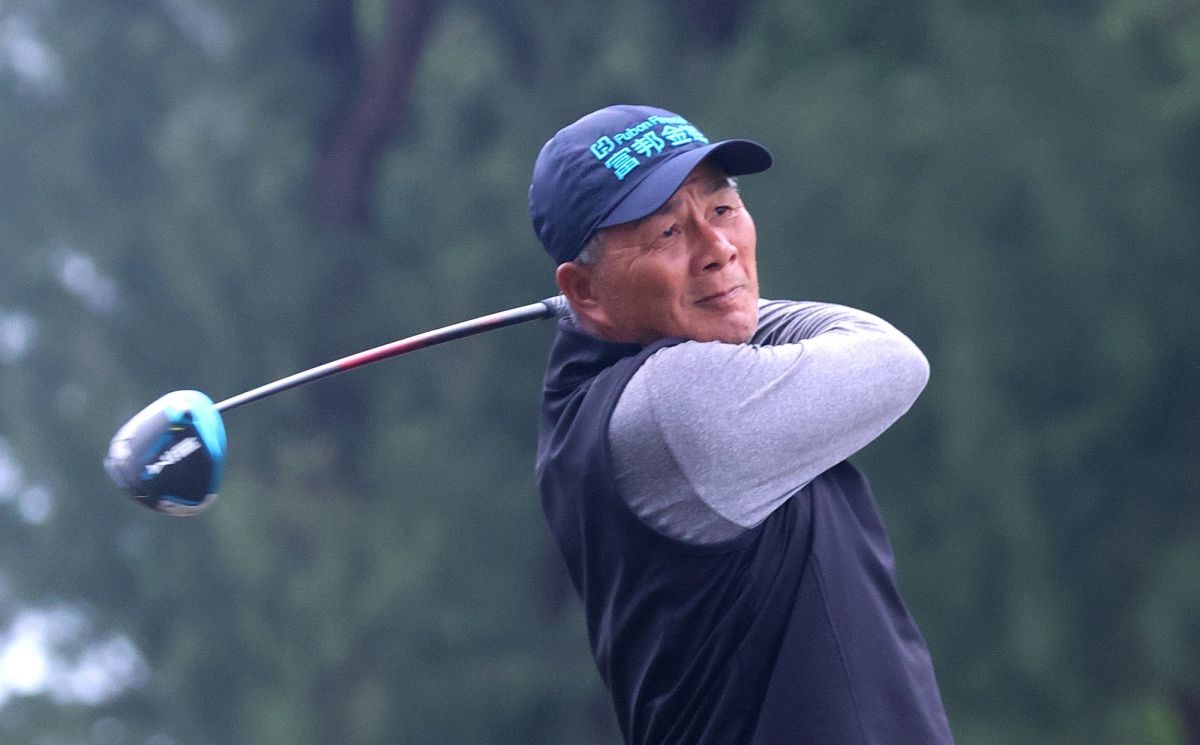 ▲旅日長春名將盧建順第二輪在4個5桿長洞抓下3隻小鳥，暫並列第一。官方提供