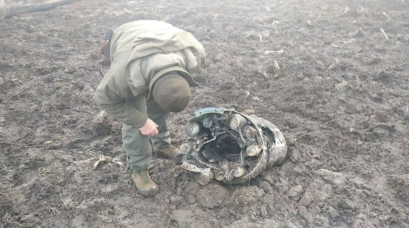 ▲在俄羅斯軍隊對烏克蘭發動入侵以來最大規模飛彈攻擊之一的期間，一枚烏軍S-300飛彈落入白俄羅斯境內。（圖／翻攝自俄羅斯衛星通訊社）