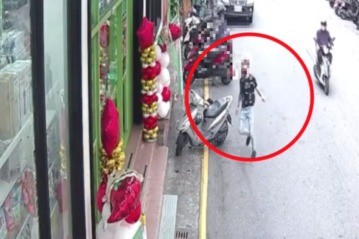 ▲一位25歲的槍砲通緝犯林姓男子，前（28）日下午在中港路遇到巡邏員警時心虛逃逸，還躲進路旁寵物用品店想裝成路人，但仍被警方識破逮捕歸案。（圖／翻攝畫面）