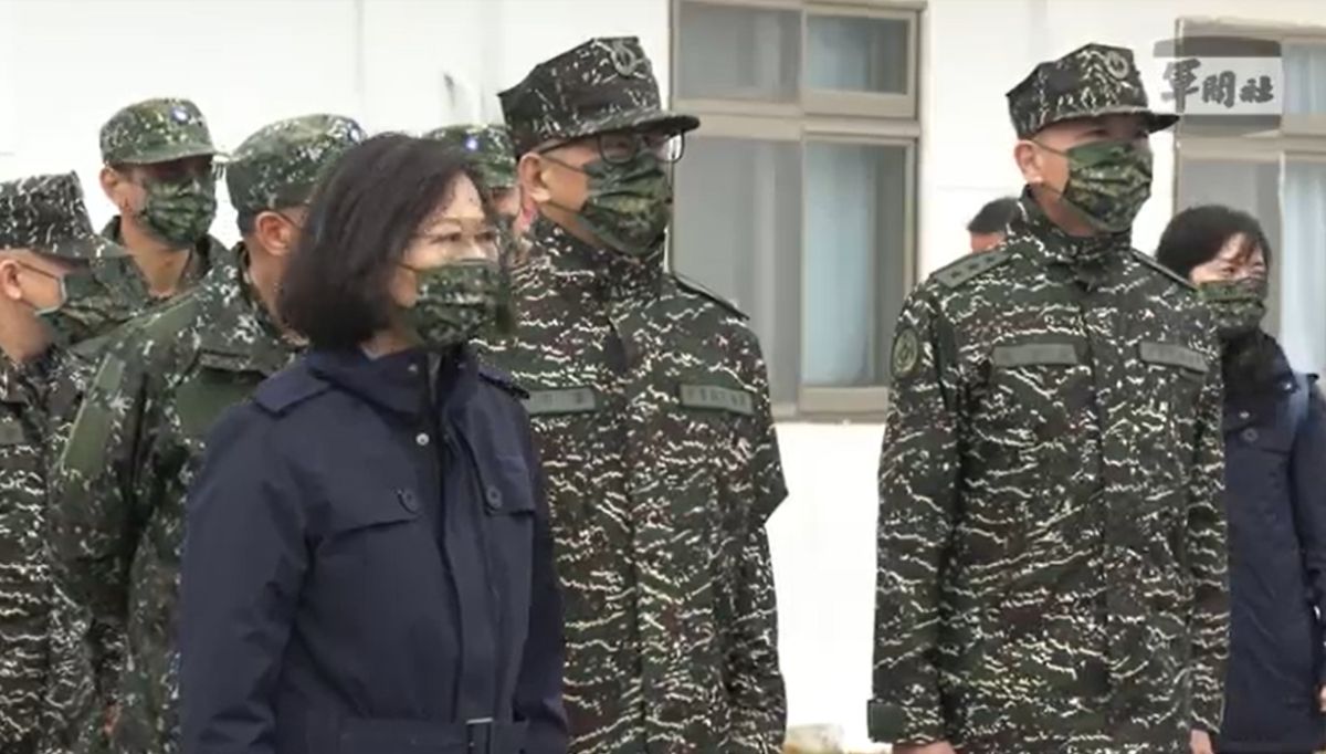 ▲總統蔡英文赴澎湖視導國軍。（圖／軍聞社提供）