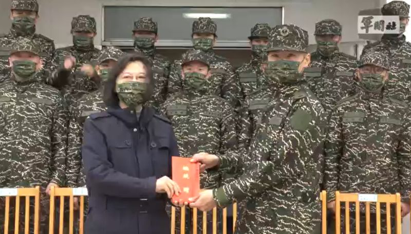 ▲總統蔡英文赴澎湖視導國軍。（圖／軍聞社提供）