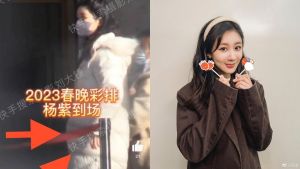▲另一名被點名女星楊紫，也被拍到疑似肚子懷孕跡象。（圖／翻攝自微博、楊紫微博）