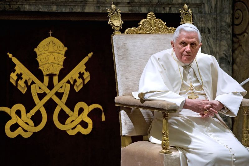▲羅馬天主教榮休教宗本篤十六世（Benedict XVI）逝世，享耆壽95歲。資料照。（圖／美聯社／達志影像）