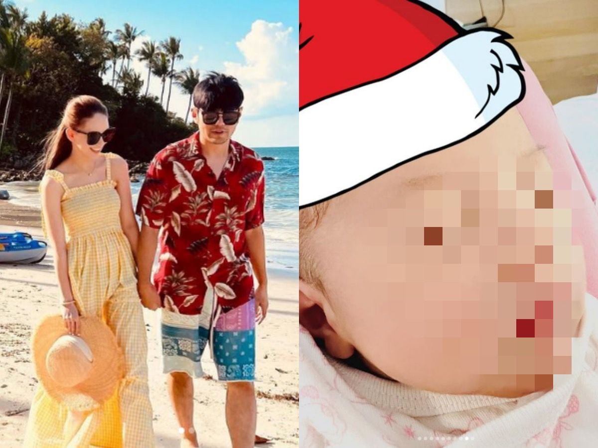 ▲昆凌（左）、周杰倫小女兒正面曝光。（圖／翻攝昆凌IG）