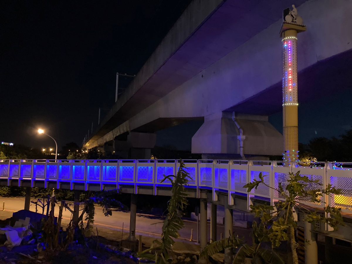 ▲筏子溪自行車道高鐵下方自行車專用道路舖面多處損壞，台中市交通局將周邊設備重新整新，提升騎乘環境安全(圖／交通局提供2023.1.1)