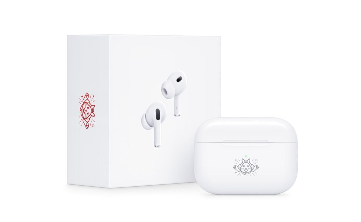 ▲蘋果為農歷新年推出的兔年特別款 AirPods Pro，售價7490元。(圖／官方提供)