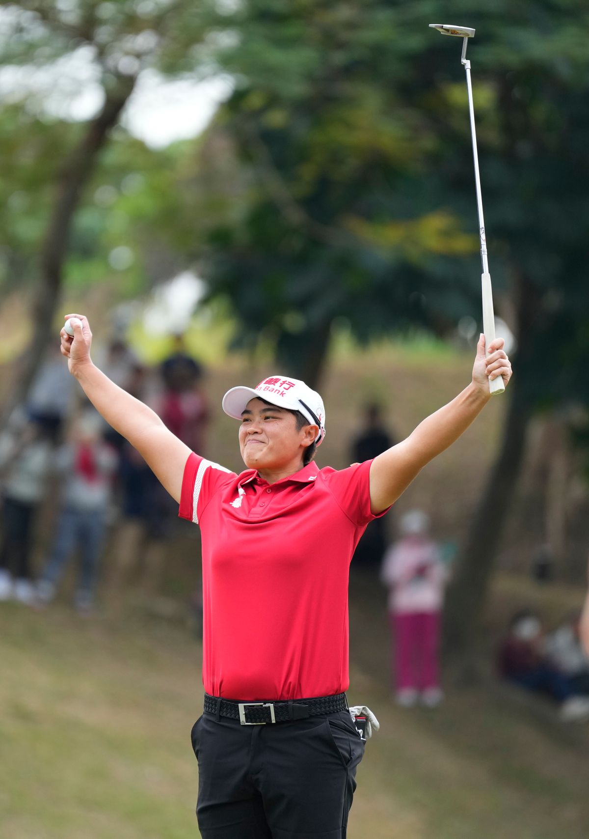 ▲錢珮芸獲勝剎那振臂慶賀。官方提供