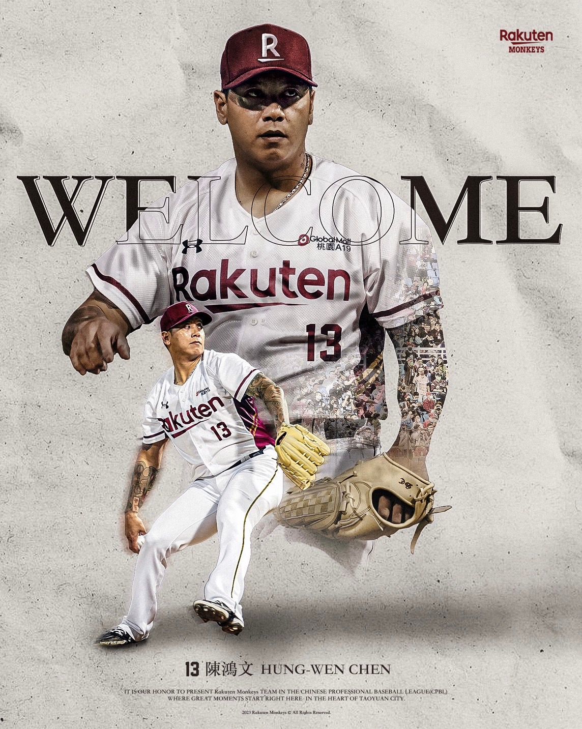 ▲陳鴻文正式加盟樂天桃猿(圖/樂天桃猿提供)