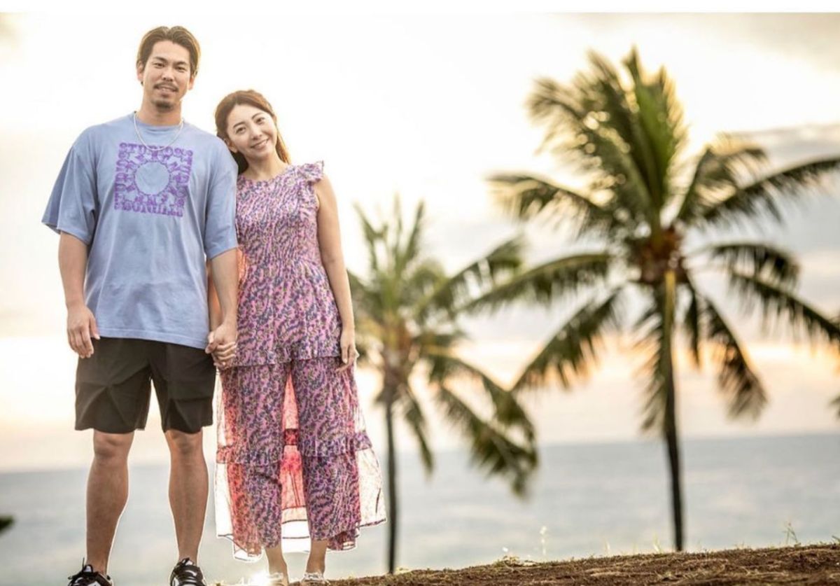 ▲前田健太在IG上貼出與老婆的放閃照(圖/前田健太IG)