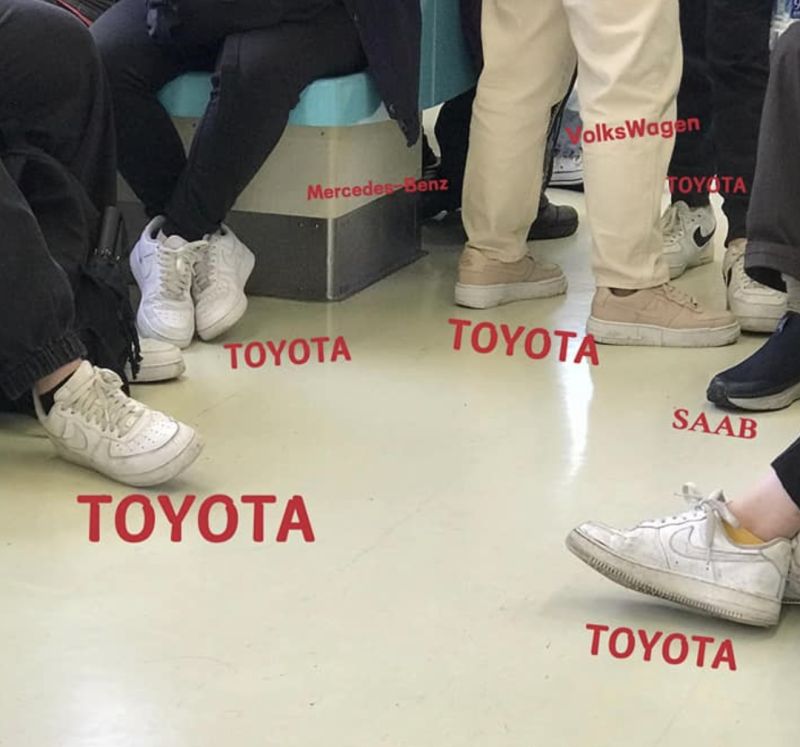 ▲網友也搞笑稱NIKE在台灣的地位如同汽車界的「TOYOTA」。（圖/路上觀察學院）